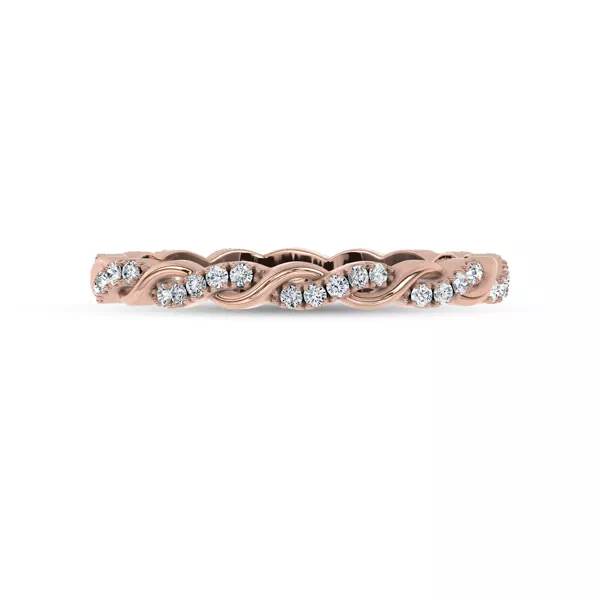 Woven Love Pavé Lab Diamond Eternity Band by Christian Siriano