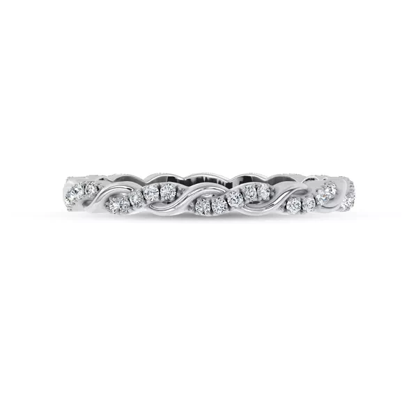 Woven Love Pavé Diamond Eternity Band by Christian Siriano