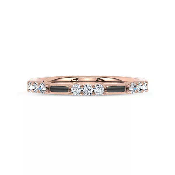 Fiora Black Ceramic Diamond Band by Christian Siriano