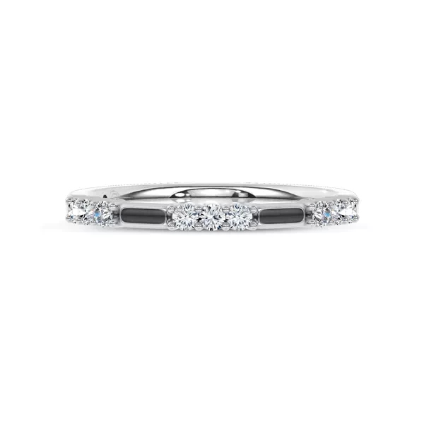 Fiora Black Ceramic Lab Diamond Band by Christian Siriano