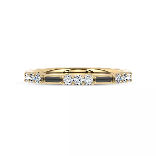 Fiora Black Ceramic Diamond Band by Christian Siriano