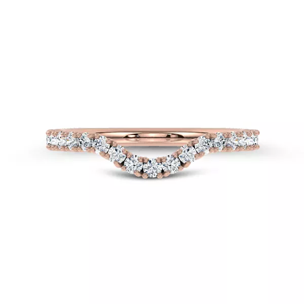 Sculpted C‑Prong Contoured Pavé Lab Band by Christian Siriano