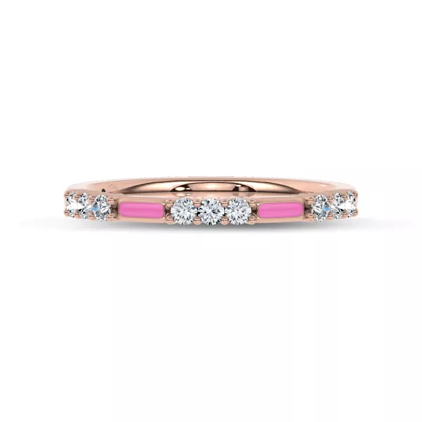 Fiora Pink Ceramic Diamond Band by Christian Siriano