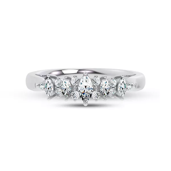 Almita Marquise And Round Diamond Band