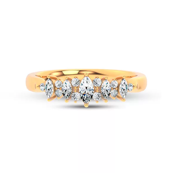 Almita Marquise And Round Diamond Band