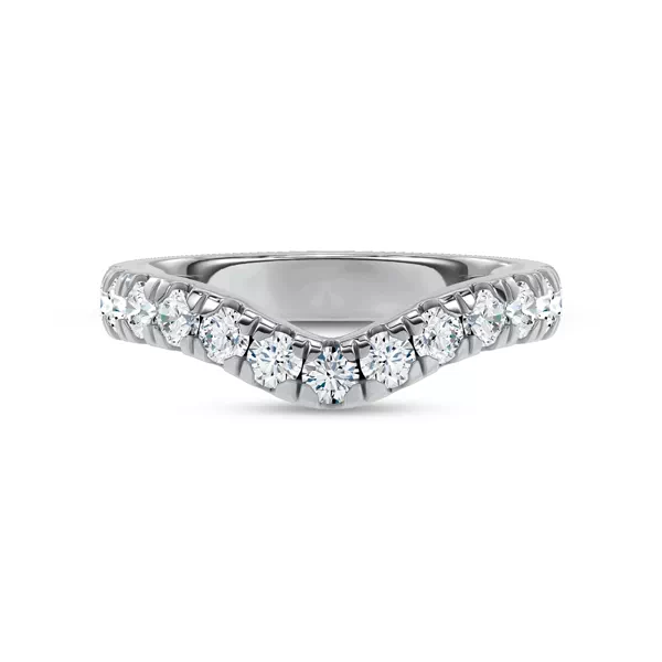 Linda Curved Pavé Diamond Band (3mm)