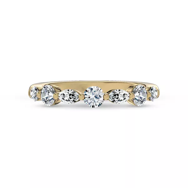 Alternating Marquise Lab Diamond Band