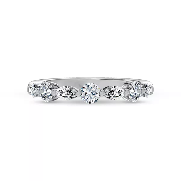 Alternating Marquise Lab Diamond Band