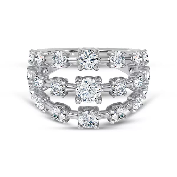 Starlight Graduated Triple Row Lab Diamond Band (2.00 ct. tw.)