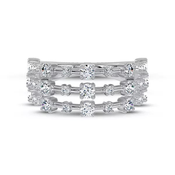 Starlight Triple Row Lab Diamond Band