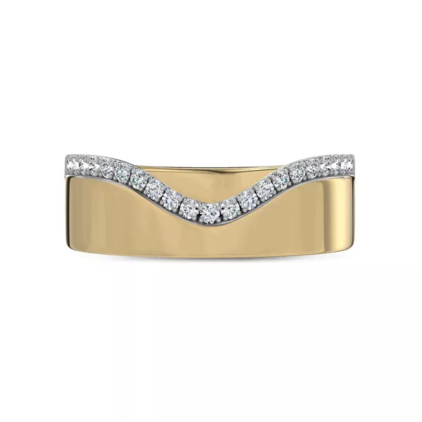 Costa Wide Pavé Diamond Band