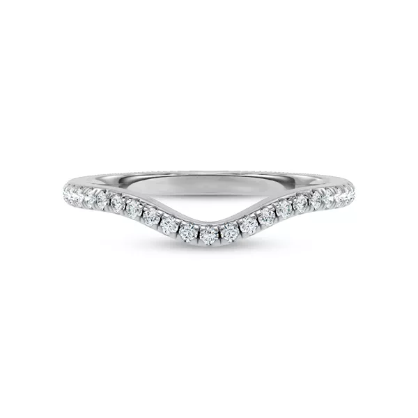 Linda Curved Pavé Diamond Band (1.5mm)