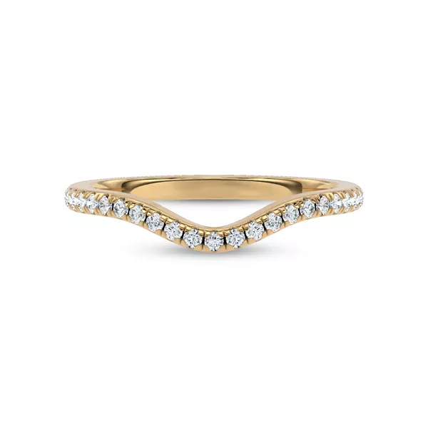 Boda Curved Pavé Diamond Band (1.5mm)