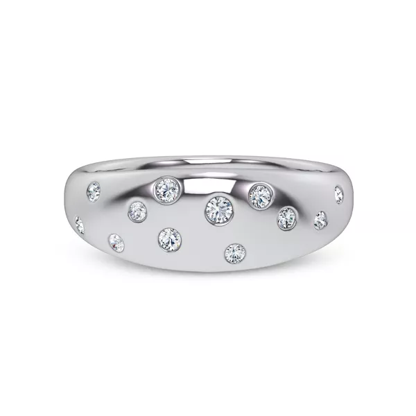 Lustra Wide Lab Diamond Band