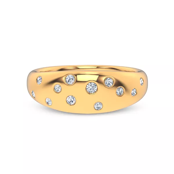 Lustra Wide Lab Diamond Band