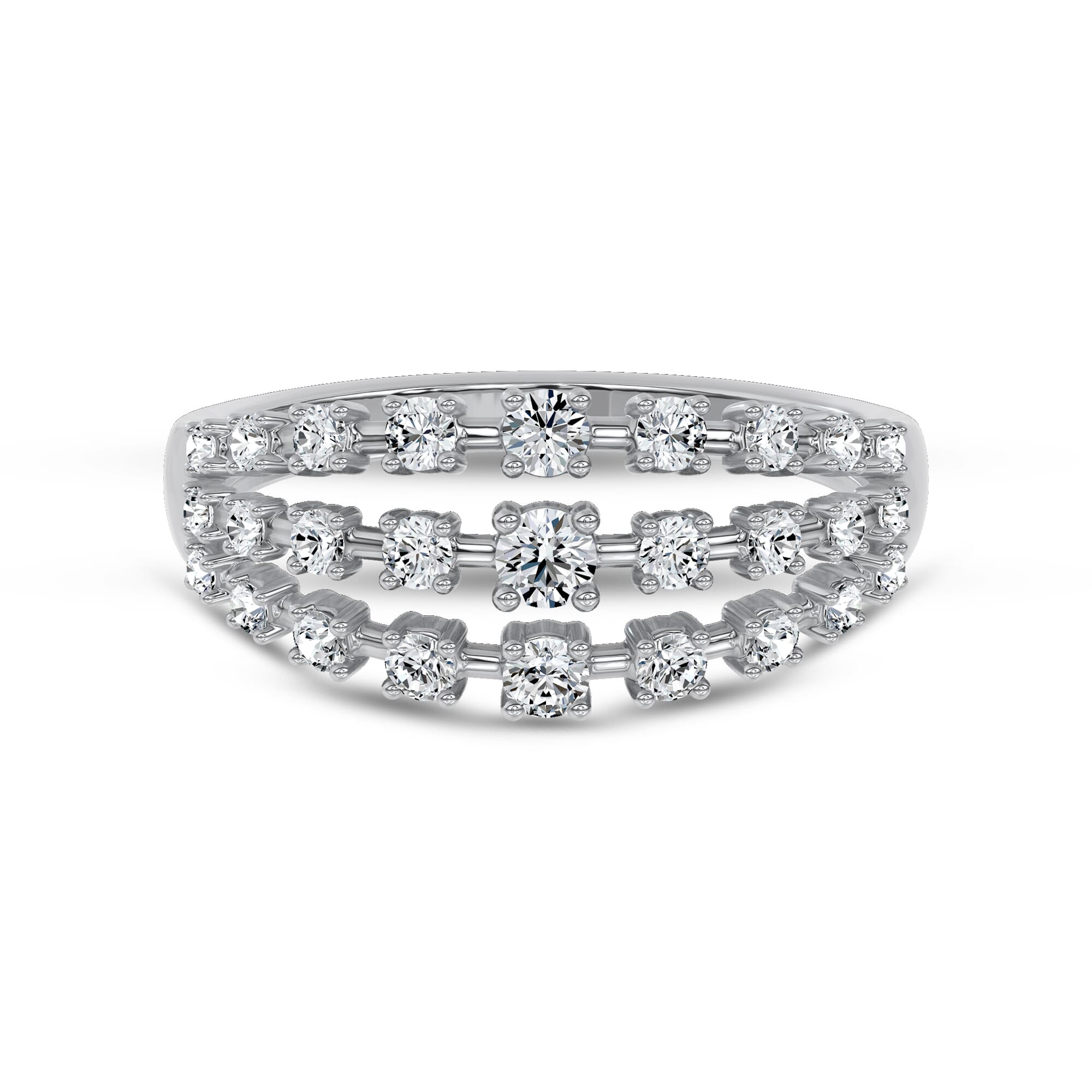 Starlight Graduated Triple Row Lab Diamond Band (1.00 ct. tw.)