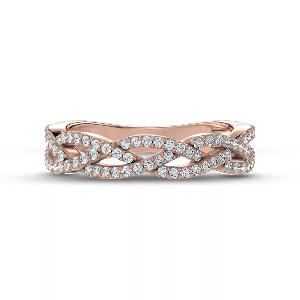 Braided Pavé Lab Diamond Band