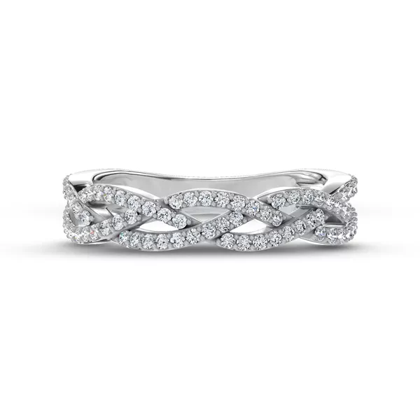 Braided Pavé Lab Diamond Band