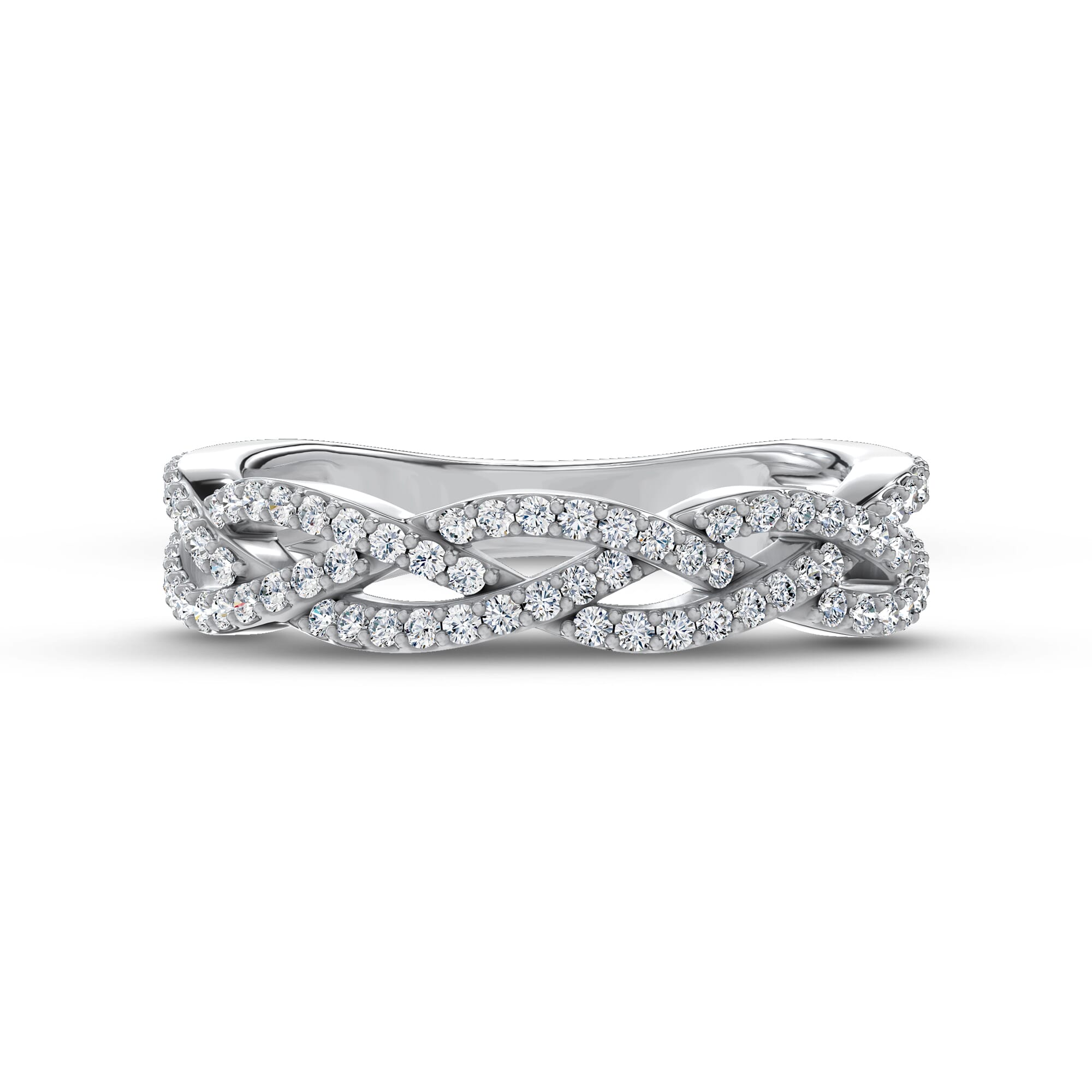 Braided Pavé Lab Diamond Band