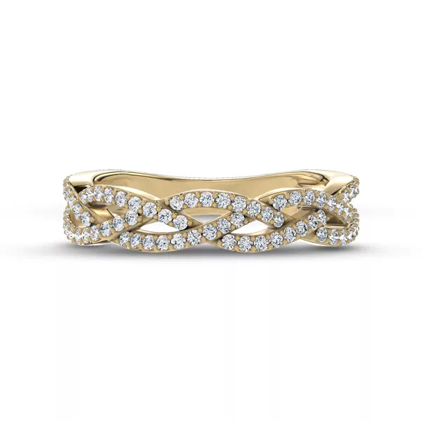 Braided Pavé Lab Diamond Band