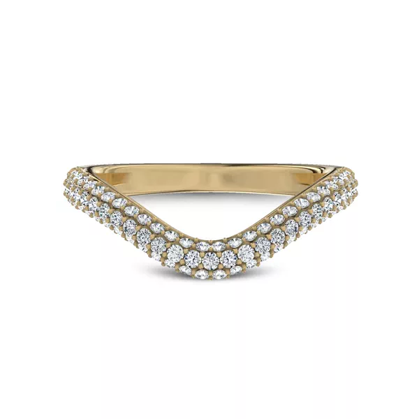 Crescendo Triple Row Pavé Lab Diamond Band