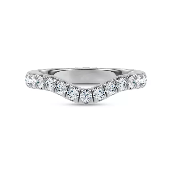 Boda Curved Pavé Lab Diamond Band (2.5mm)
