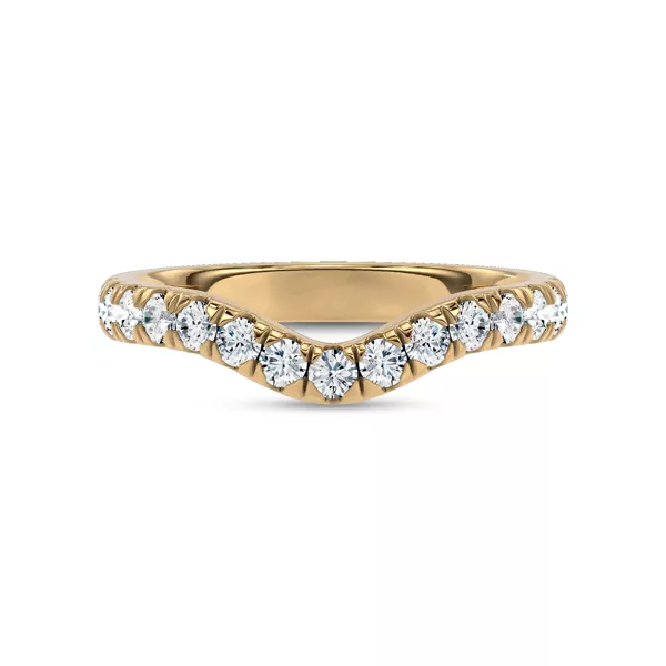 Linda Curved Pavé Lab Diamond Band (2.5mm)