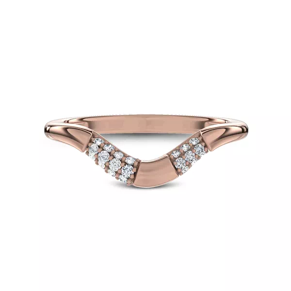 Echo Curved Pavé Diamond Band