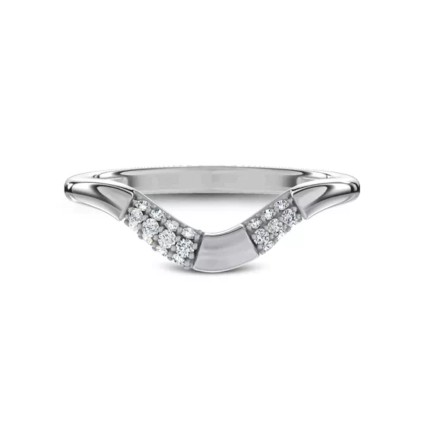 Echo Curved Pavé Diamond Band