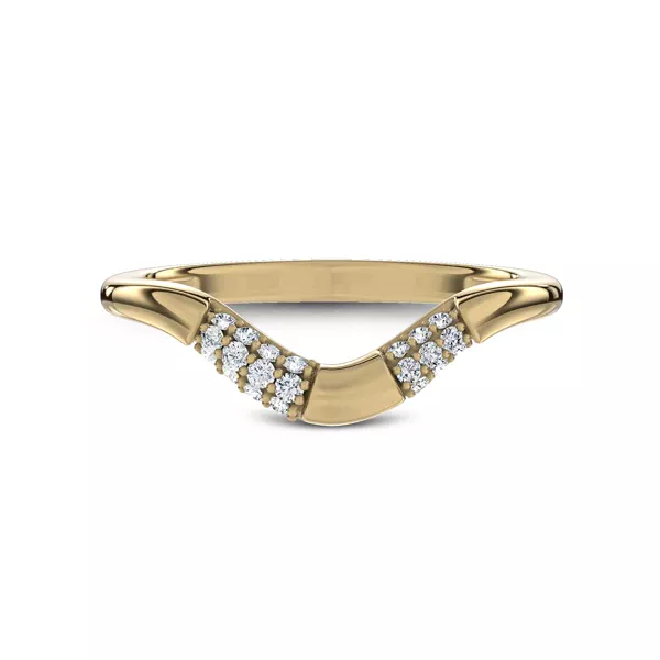 Echo Curved Pavé Diamond Band
