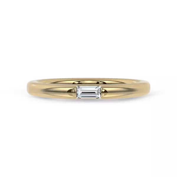 Floating Baguette Diamond Stackable Ring