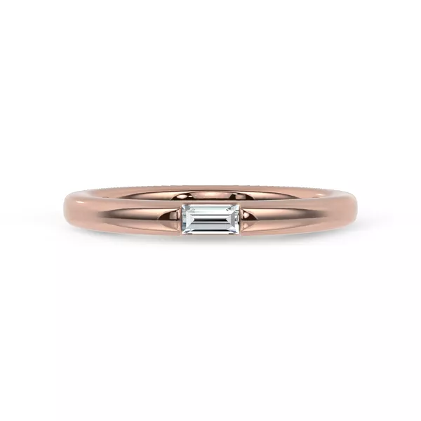 Floating Baguette Lab Diamond Stackable Ring