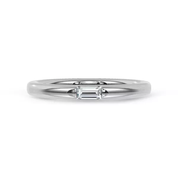 Floating Baguette Diamond Stackable Ring