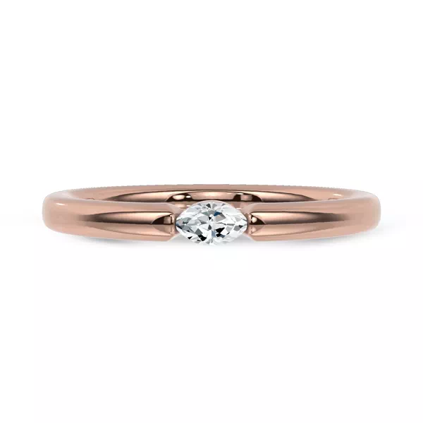 Floating Marquise Diamond Stackable Ring