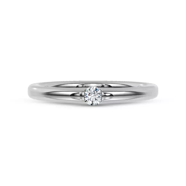 Floating Round Lab Diamond Stackable Ring