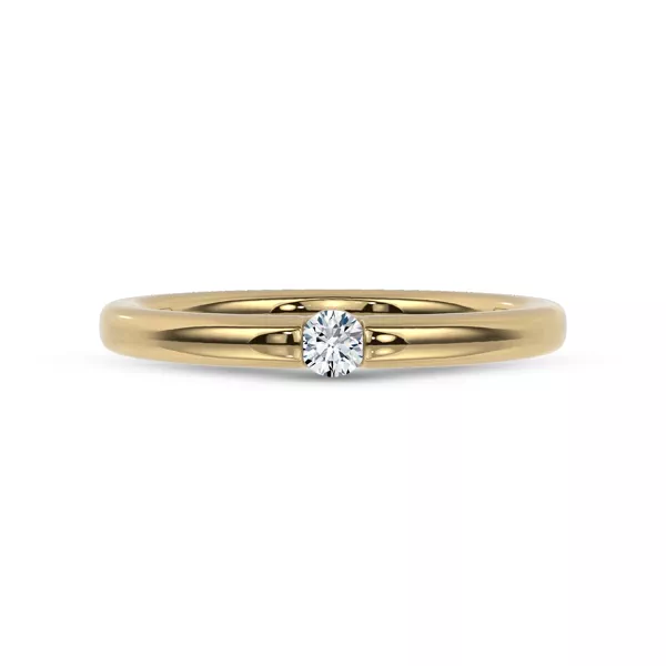 Floating Round Lab Diamond Stackable Ring