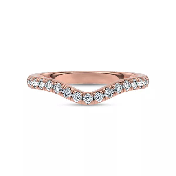 Linda Curved Pavé Diamond Band (2mm)