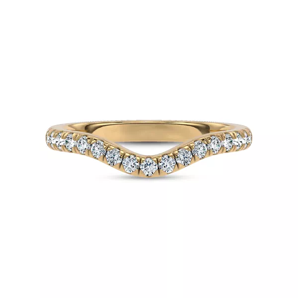 Boda Curved Pavé Diamond Band (2mm)