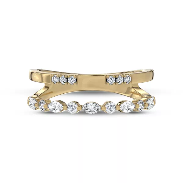 Marquise & Round Lab Diamond Enhancer Band
