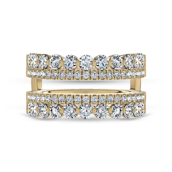 Dual Pavé Lab Diamond Enhancer Band