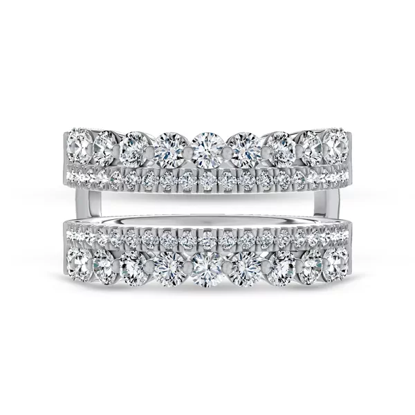 Dual Pavé Lab Diamond Enhancer Band