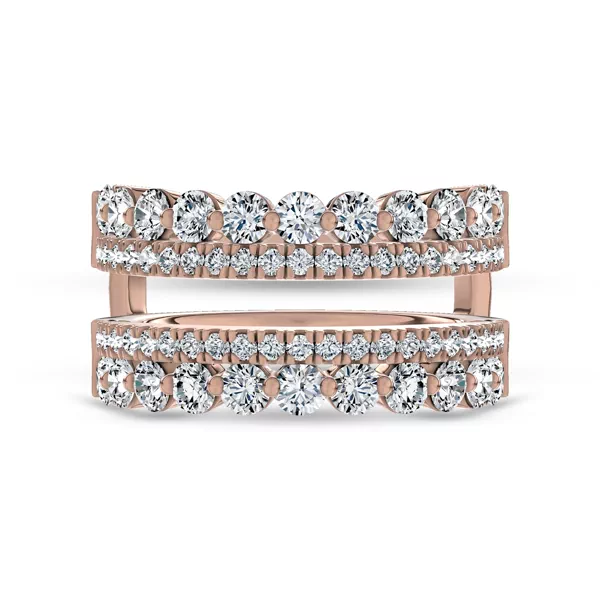 Dual Pavé Lab Diamond Enhancer Band