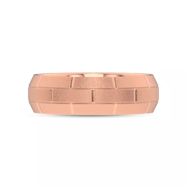 Brushed Brick Beveled Edge Band (7.1mm)
