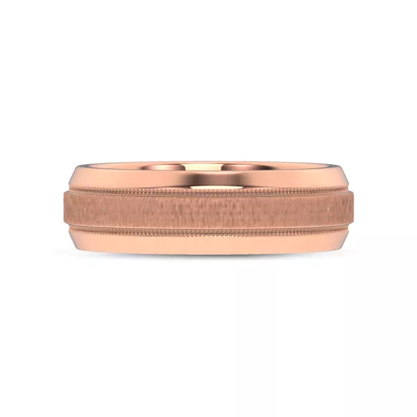 Mixed Textured Beveled Milgrain Band (7.1mm)