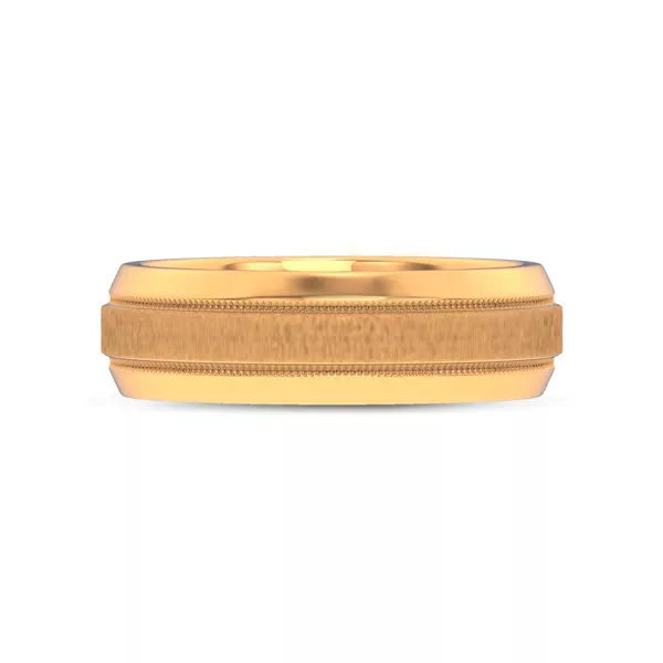 Mixed Textured Beveled Milgrain Band (7.1mm)