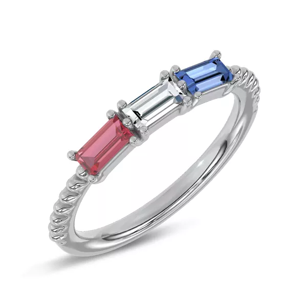 Americana Baguette Lab Diamond Ring