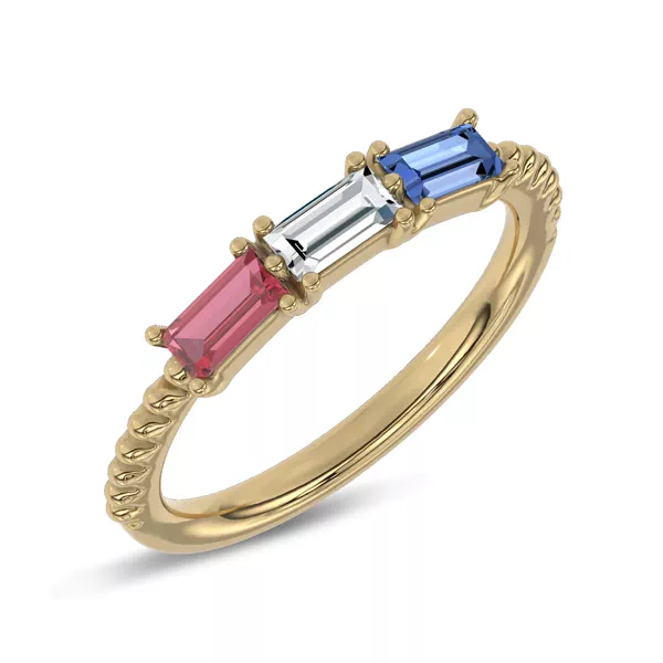 Americana Baguette Lab Diamond Ring