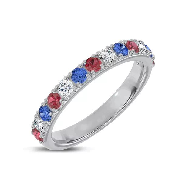 Tricolor Lab Diamond Band