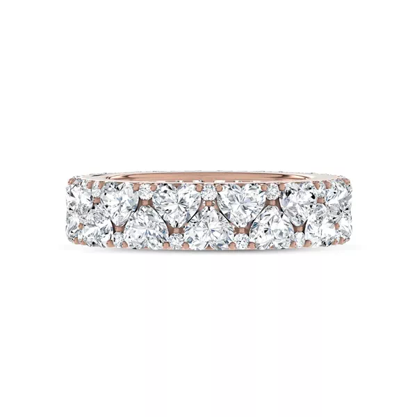 Hearts Mosaic Lab Diamond Eternity Band