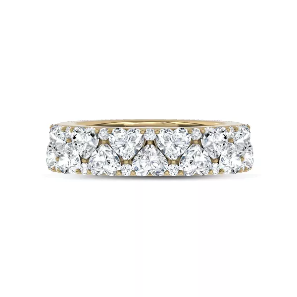 Hearts Mosaic Lab Diamond Half Eternity Band